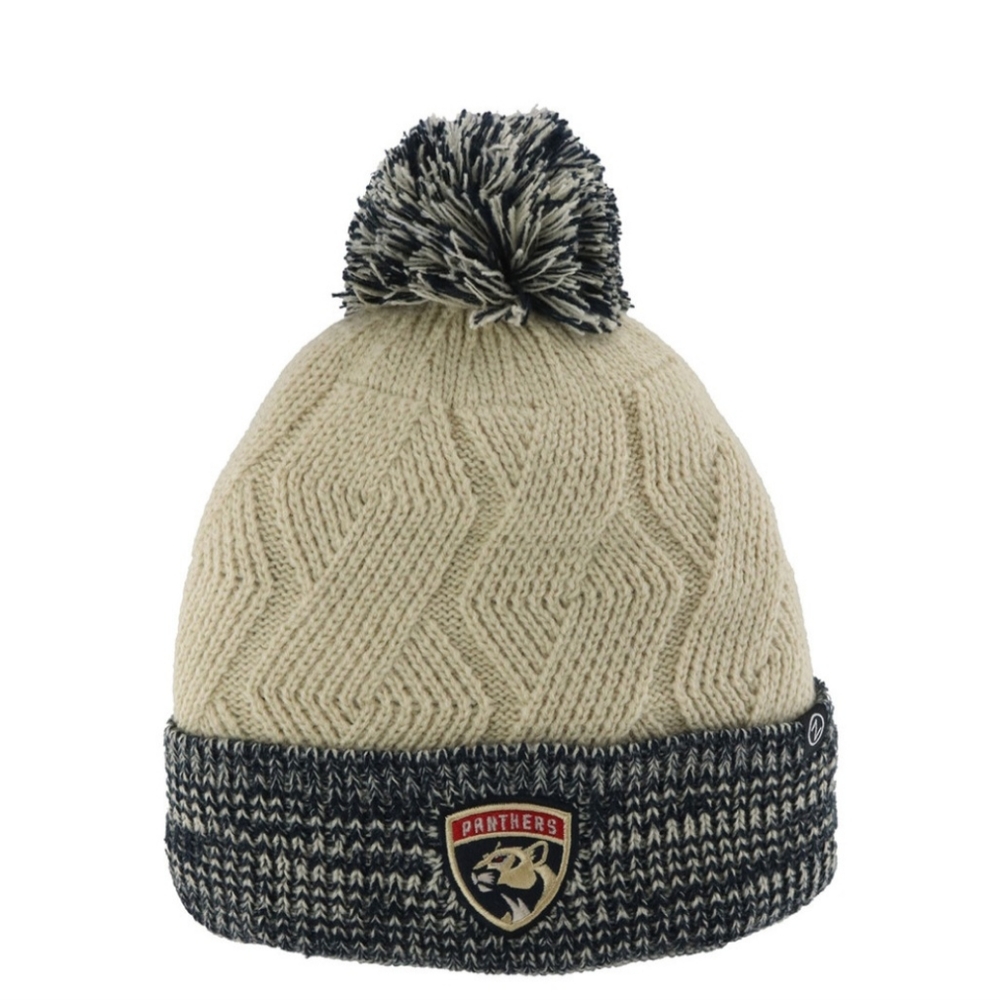 FLPanthersOfficial Cable Knit w Cuff Cap/Beanie -Pom Pom Unisex NEW NWT
